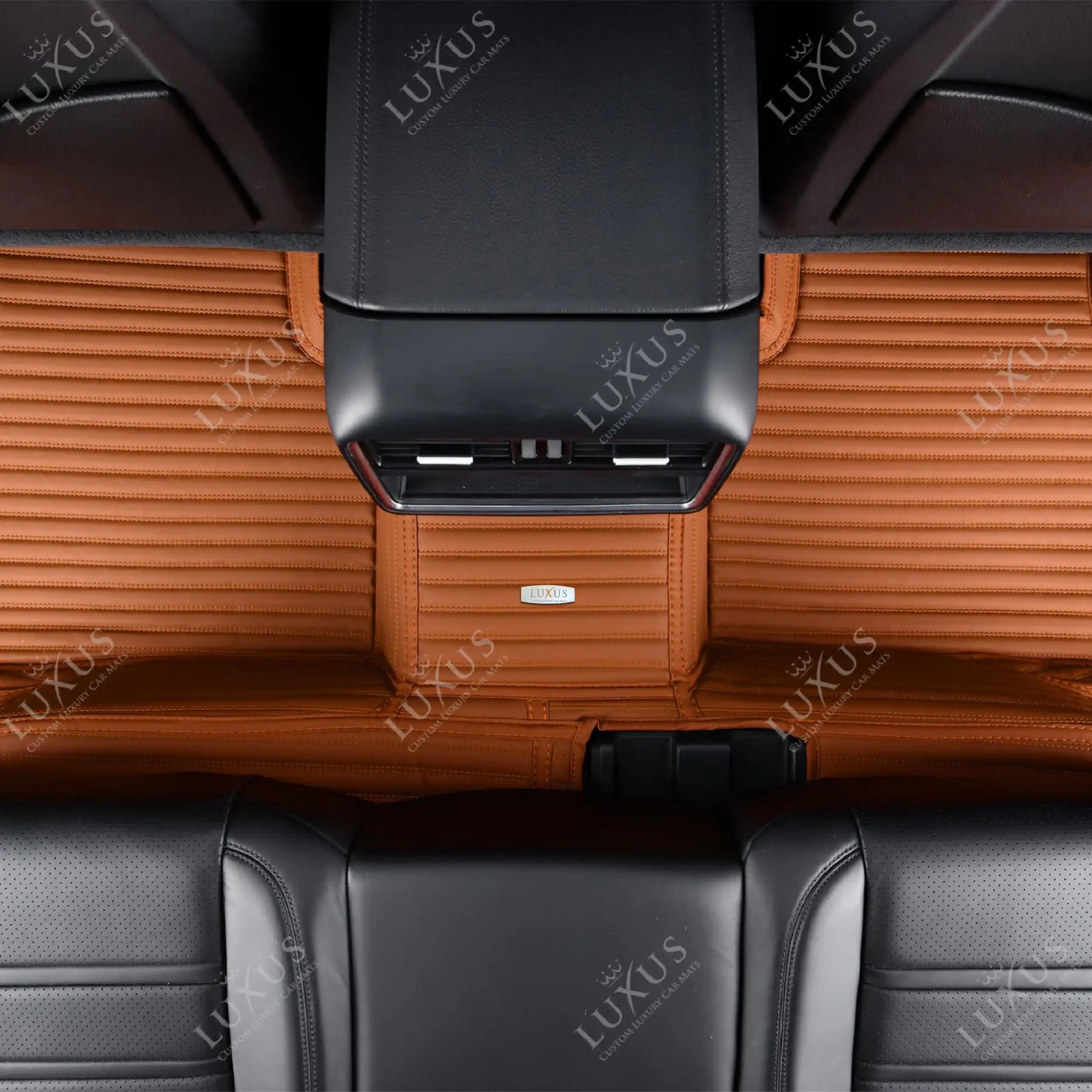 Luxus Car Mats™ - Juego de alfombrillas de lujo con rayas en marrón caramelo