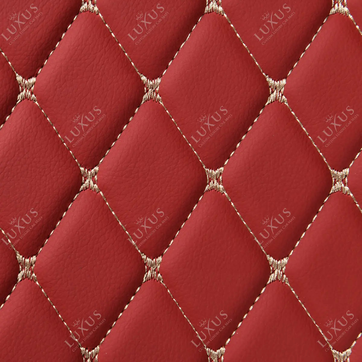 Luxus Car Mats™ - Tapete para maletero/maletero de cuero de lujo en 3D rojo cereza
