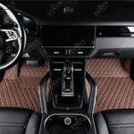 Luxus Car Mats™ - Juego de alfombrillas de lujo en marrón chocolate