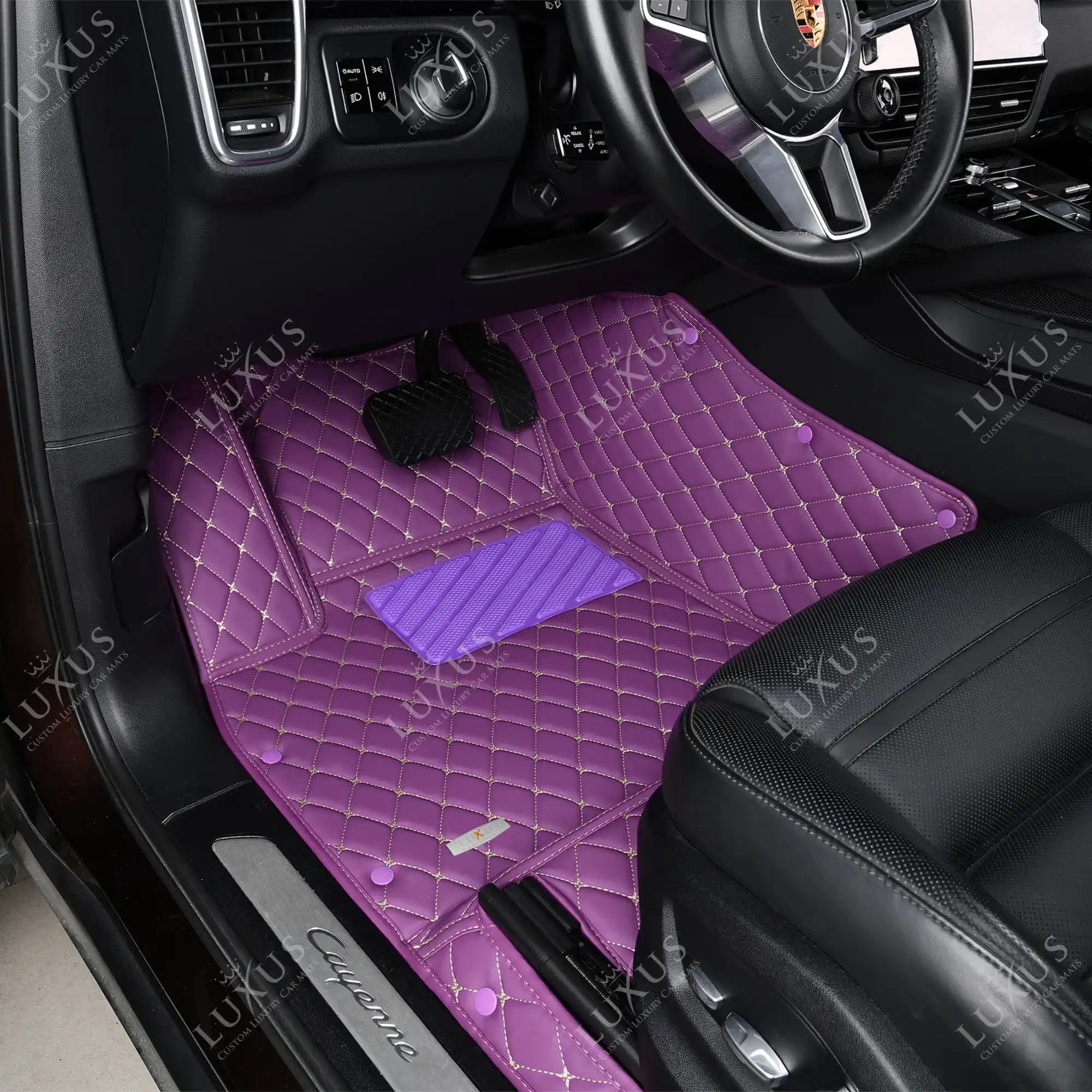 Luxus Car Mats™ - Juego de alfombrillas de lujo para coche en morado lavanda