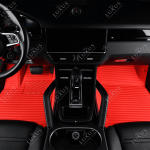 Luxus Car Mats™ - Juego de alfombrillas de lujo con rayas rojas Ferrari