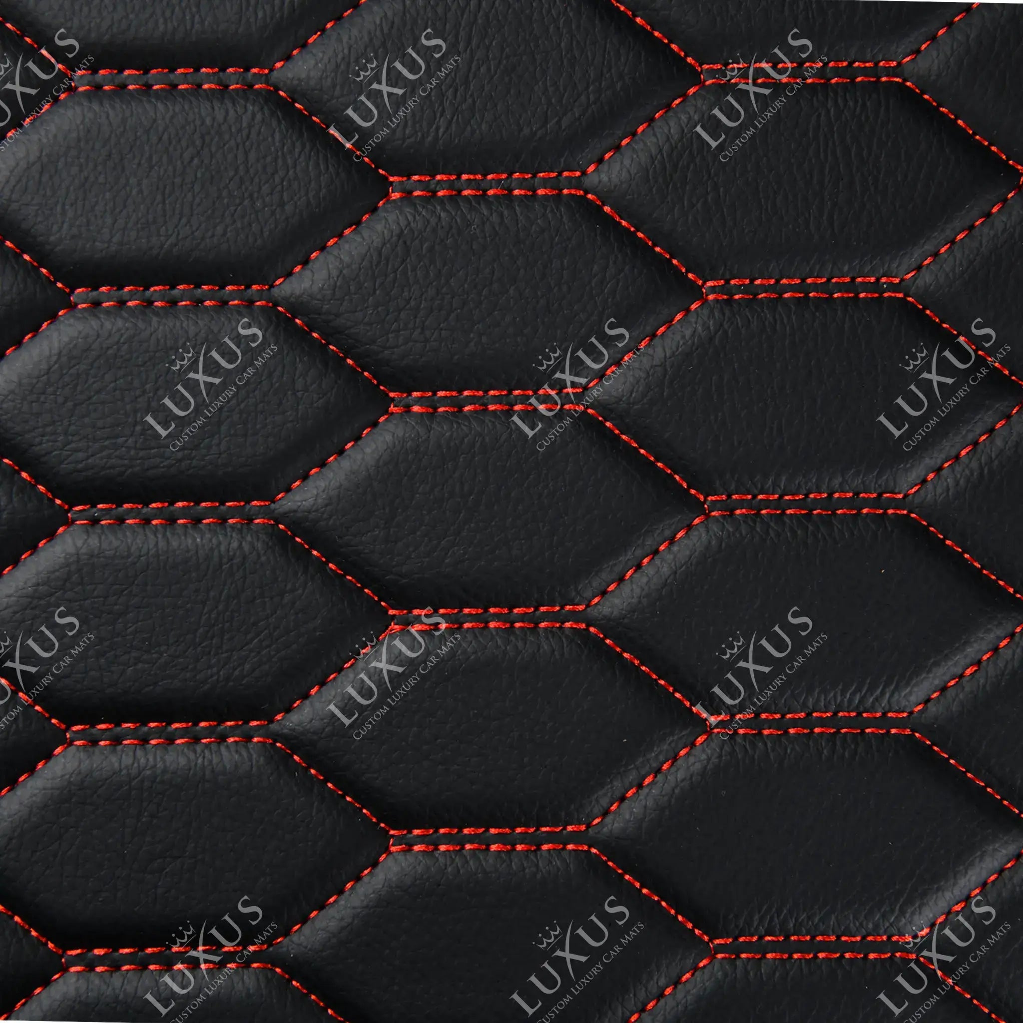 NEW Black & Red Stitching 3D Honeycomb Luxury Boot/Trunk Mat
