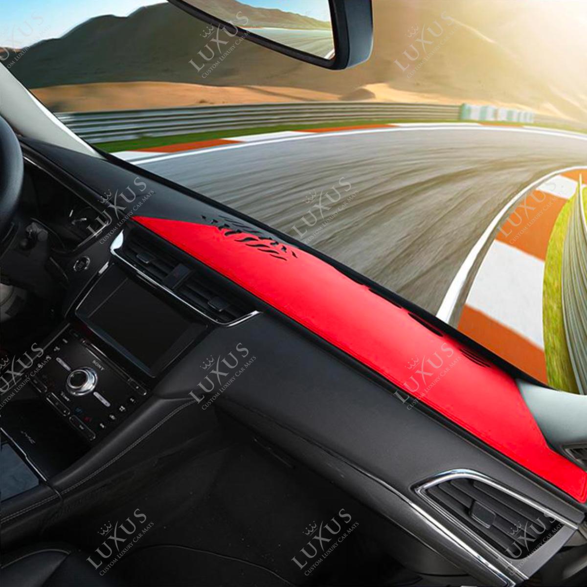 Hybrid Black & Ferrari Red Custom-Fit Premium Dash Cover