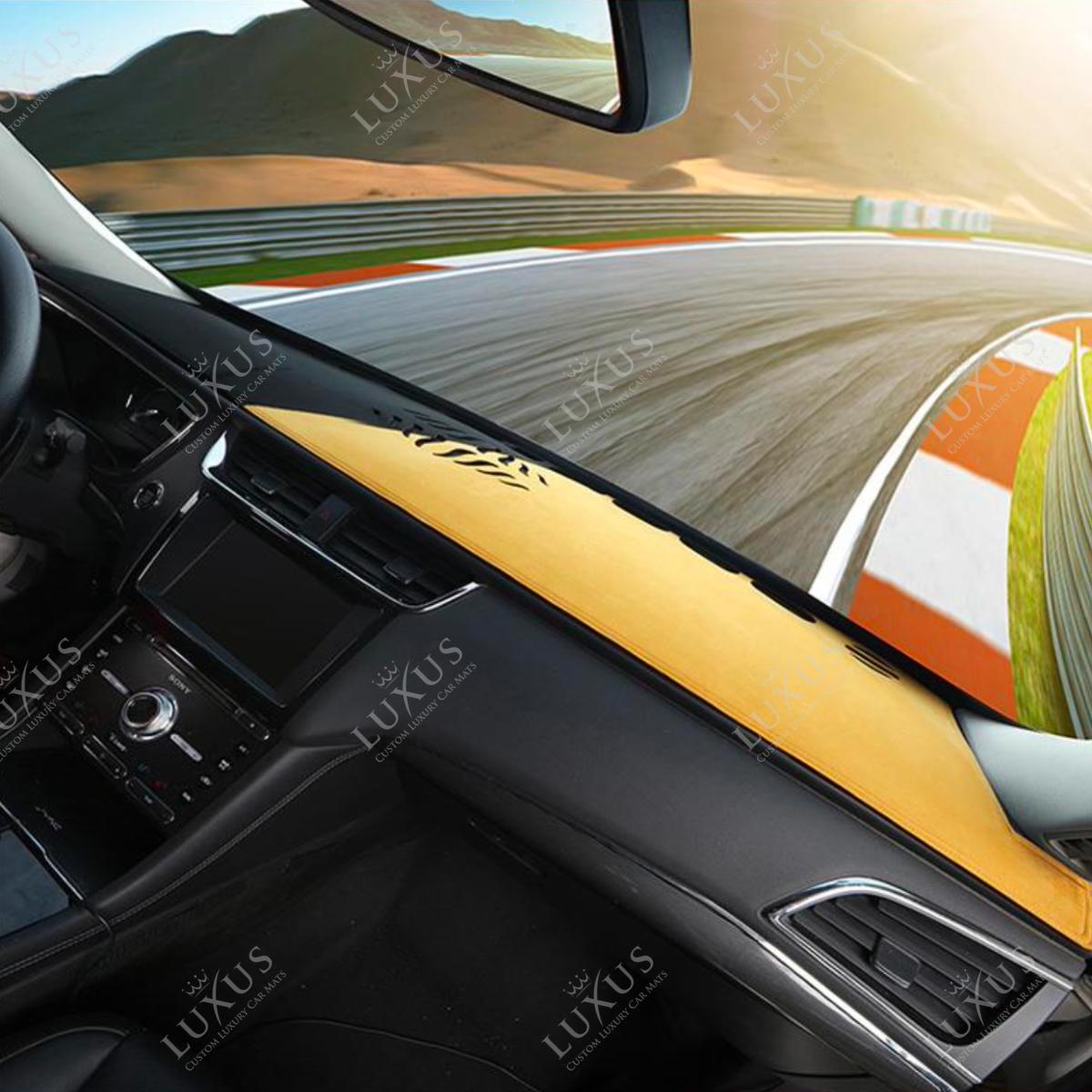 Hybrid Black & Mustard Yellow Custom-Fit Premium Dash Cover