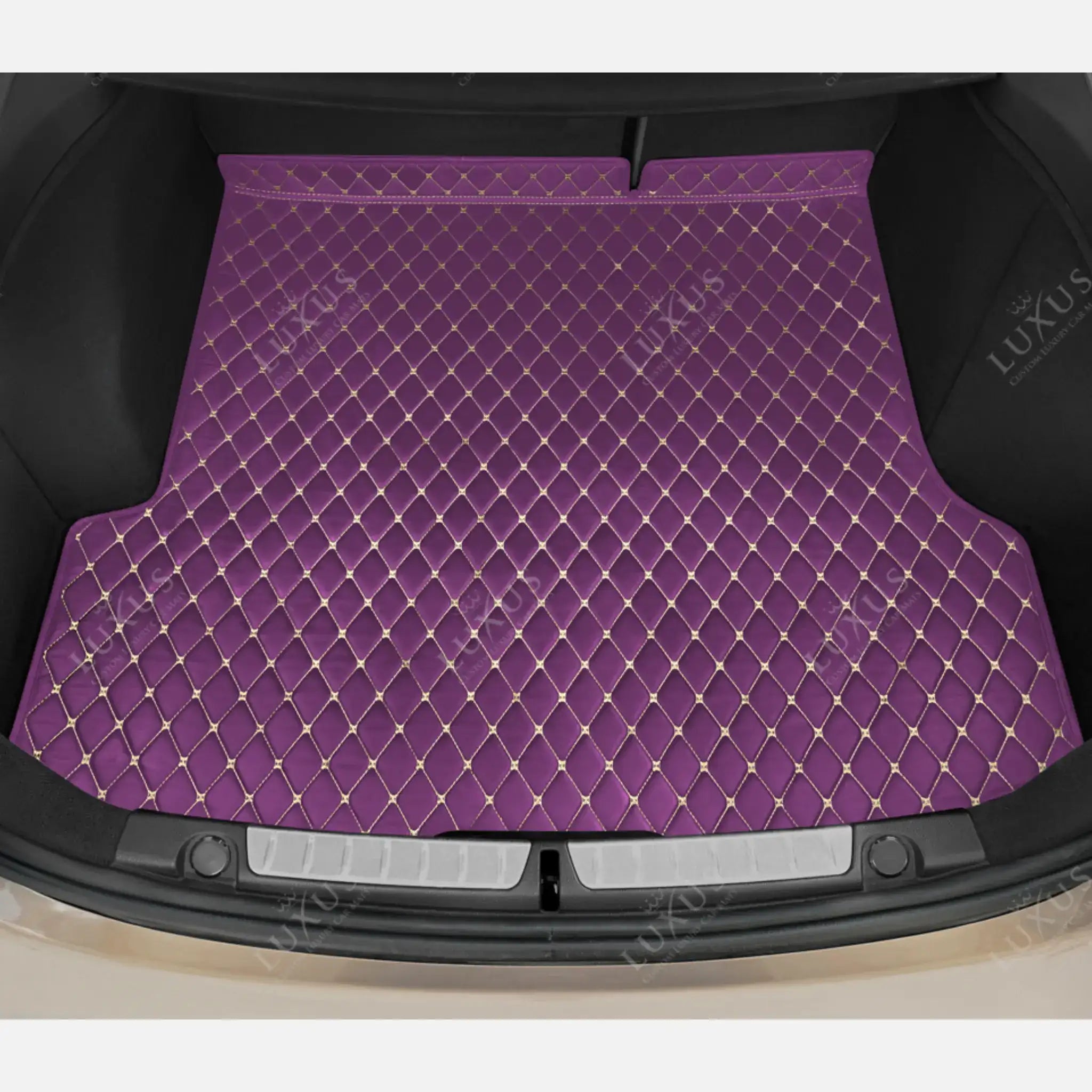 Luxus Car Mats™ - Alfombrilla para maletero/maletero de cuero de lujo color morado lavanda